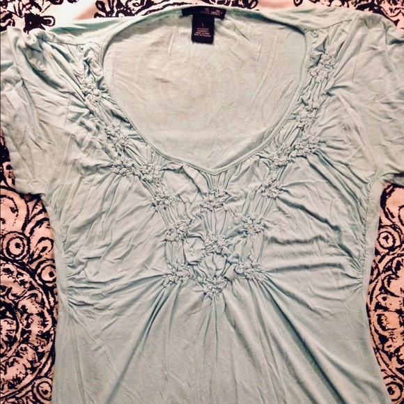 Willi Smith Tops - Turquoise Willi Smith Ruched Blouse